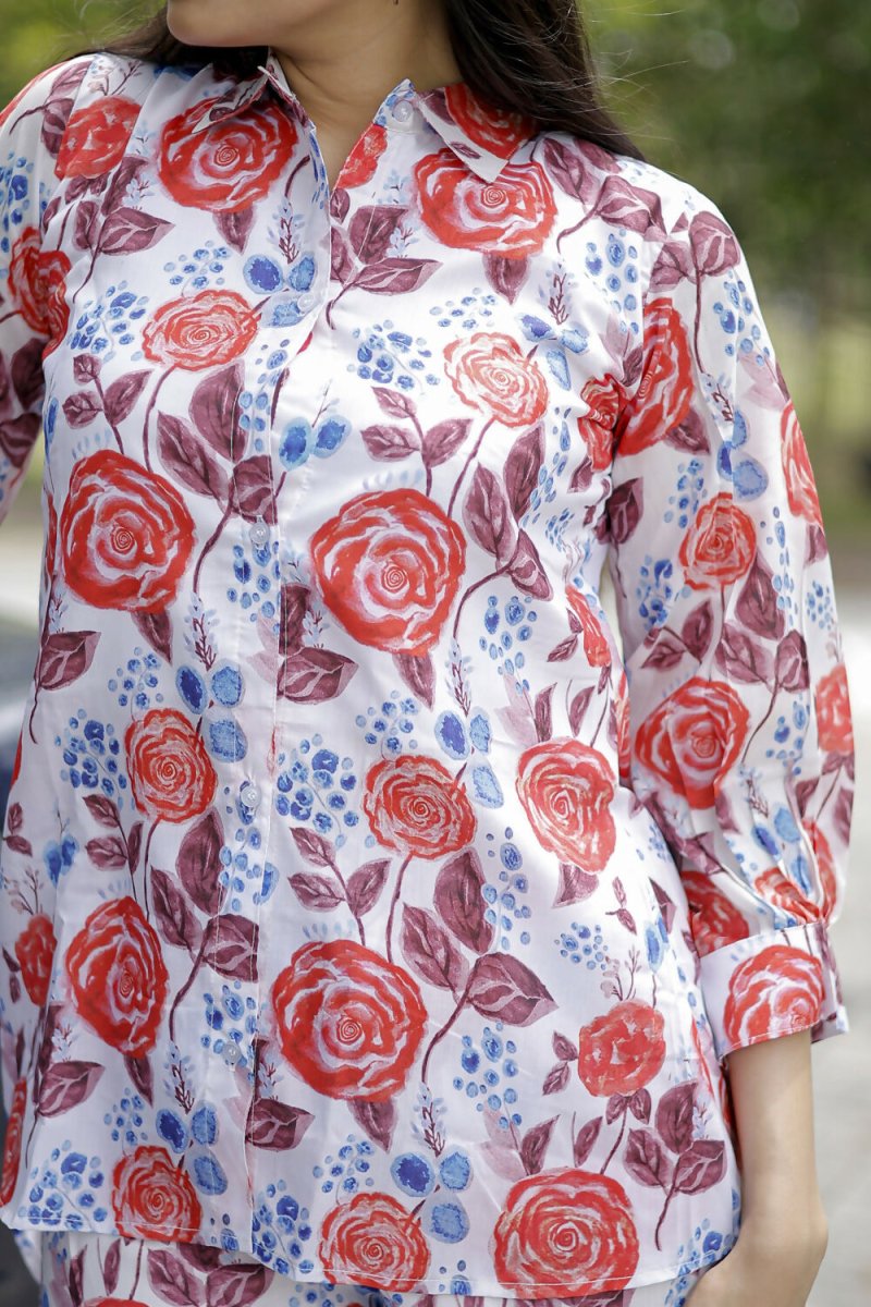Aayaa Pure Muslin printed Multi Co-Ord Set - Multi Color | Grocsy