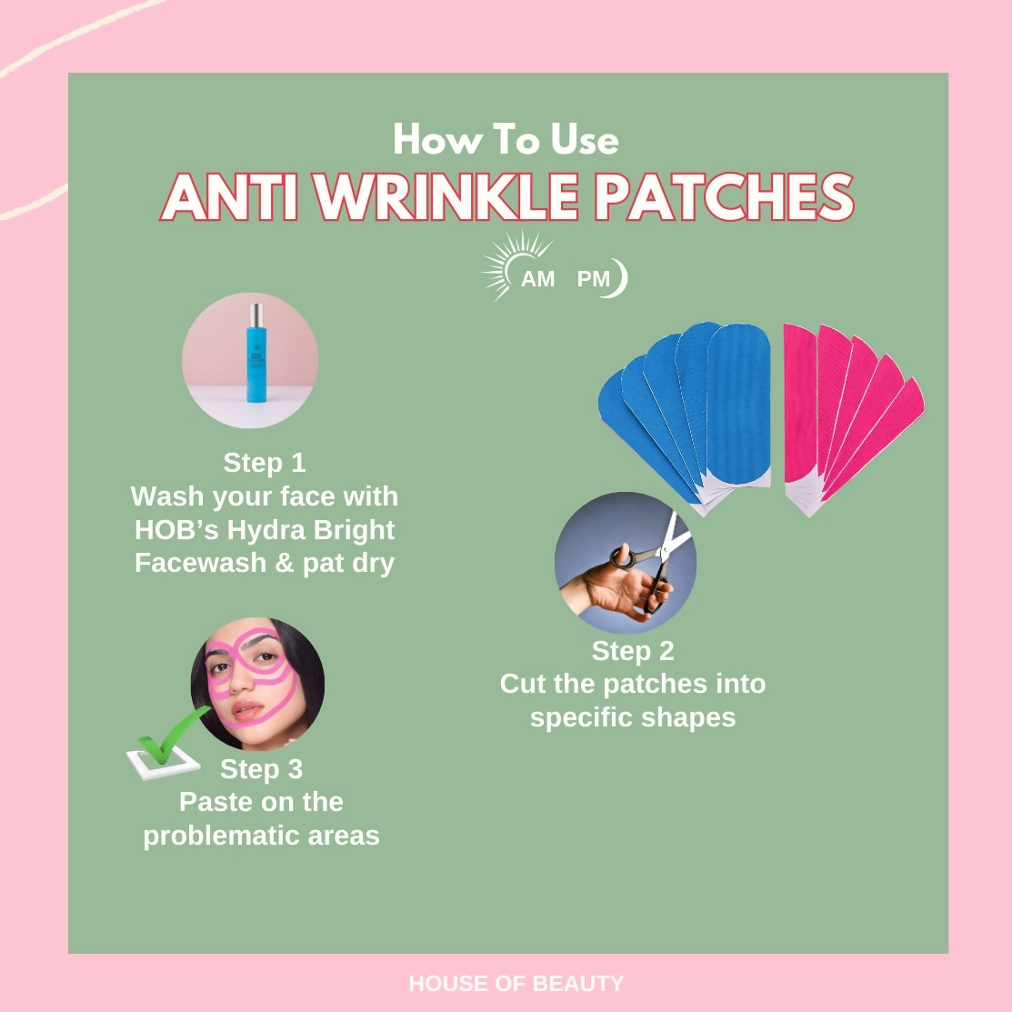 House of Beauty Anti Wrinkle Patches Refill | Grocsy