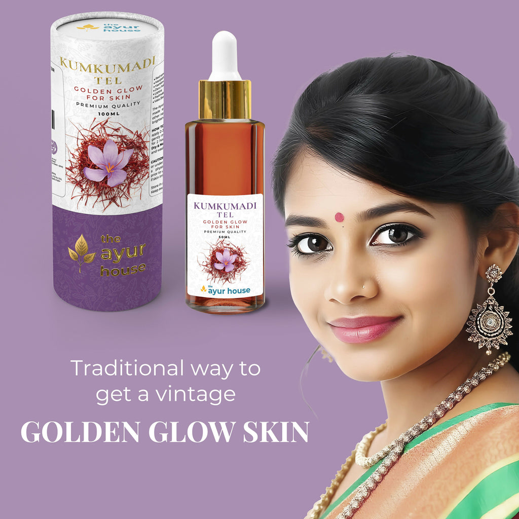 The Ayur House Kumkumadi Tel - Golden Glow Face Oil | Grocsy