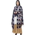 A R Silk Payal Gold Print Fancy Dupatta Color Navy Dupatta or Chunni | Grocsy