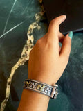 Joban Fashion Silver Brass Dual Tone Openable Kada | Grocsy