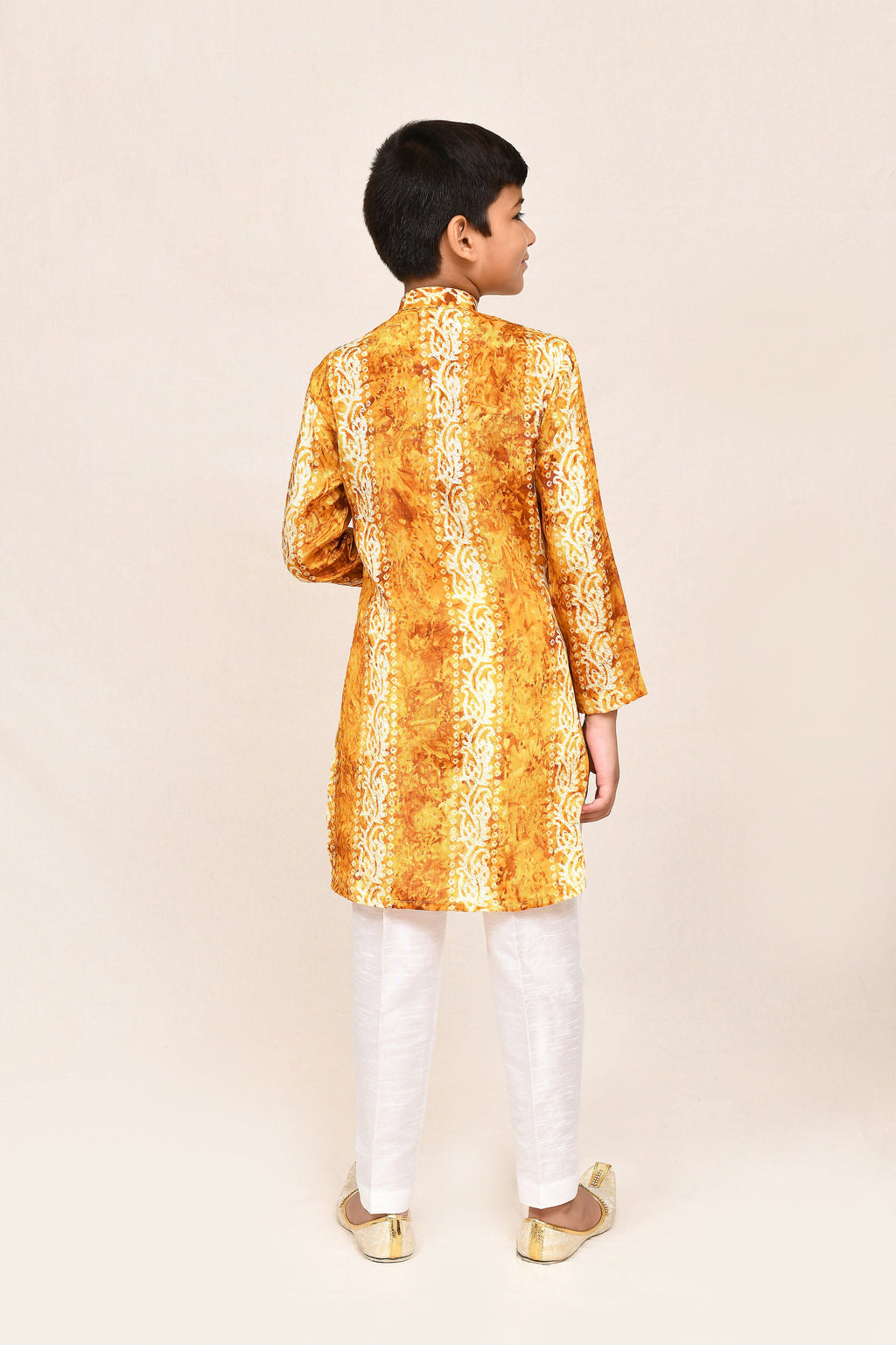 Joban Fashion SilkMusturd Kurta With Straight Fit Pant | Grocsy
