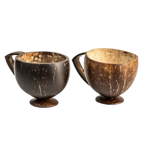 Thenga Coconut Shell Teacup - Brown | Grocsy