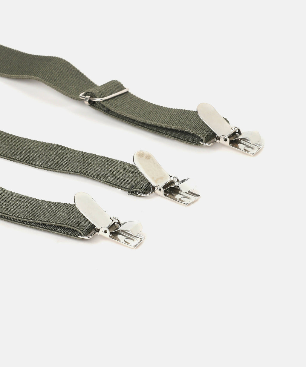 Manet Boys Solid Suspenders - Bottle Green | Grocsy