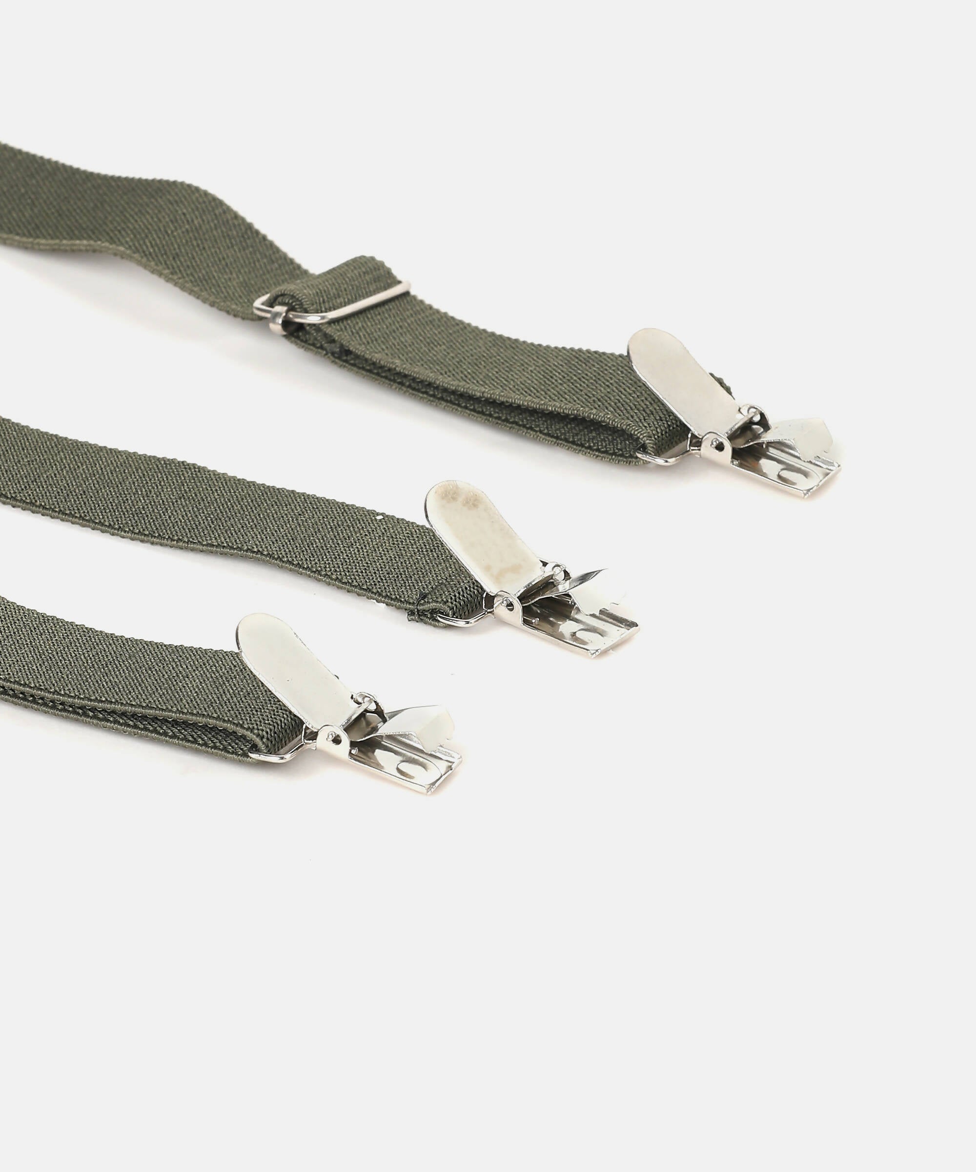 Manet Boys Solid Suspenders - Bottle Green | Grocsy