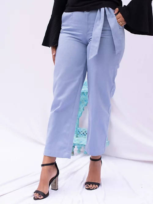 Diva Globe Denim Straight Cut Trouser | Grocsy