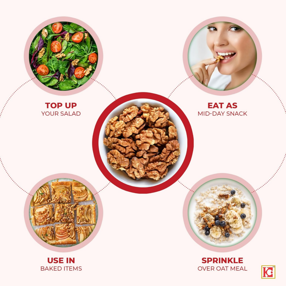 Go Crackers Kashmiri Brown Halves Dried Walnuts Kernels Without Shell | Grocsy