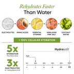 Wellbeing Nutrition Hydrasalt Electrolyte Drink Instant Hydration, Cucumber Lemonade | Grocsy