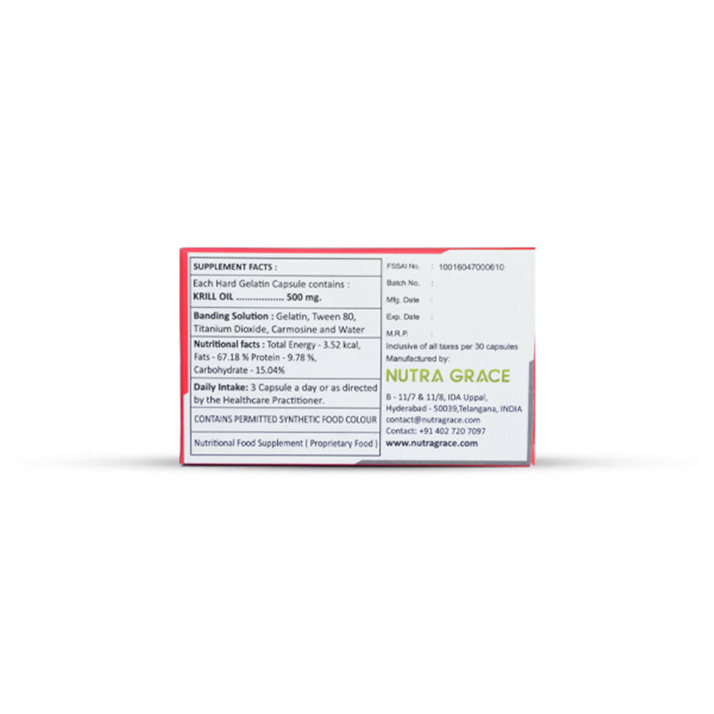 Nutra Grace Krill Oil Capsules | Grocsy