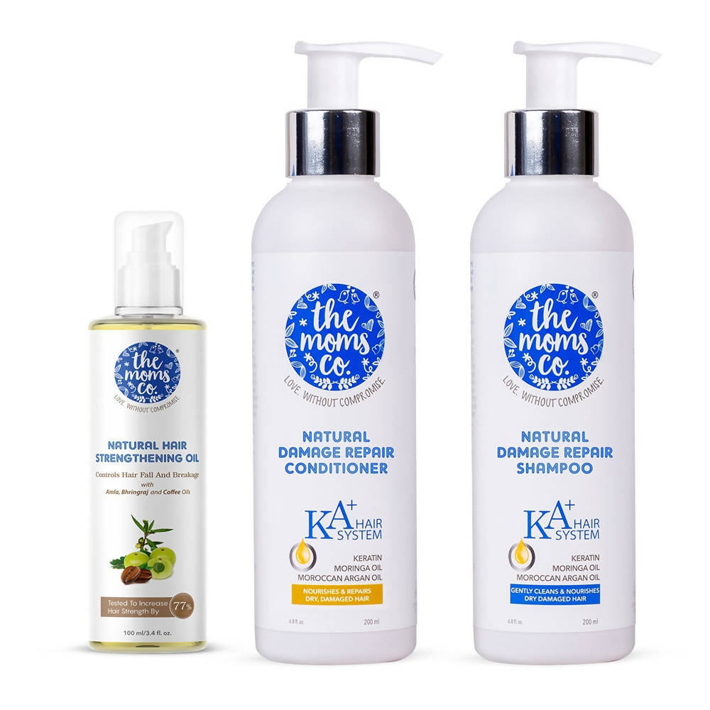The Moms Co Natural Ultimate Damage Repair Hair Kit | Grocsy