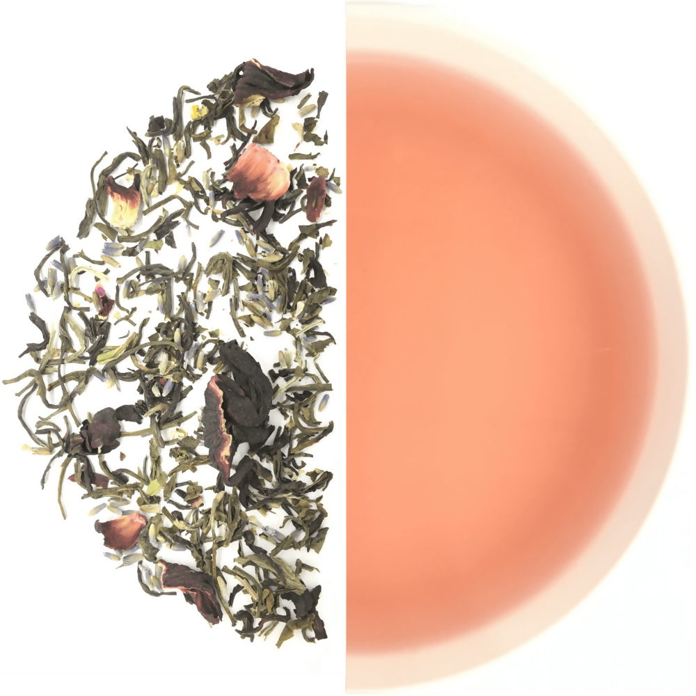 Tassyam Organics Lavender Hibiscus Green Tea | Grocsy