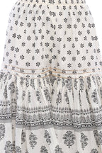 Mominos Fashion Cotton Block Print With Lace Work Off White Palazzo | Grocsy