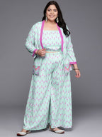 Ahalyaa Women's Traditional wear Co-ords - Blue | Grocsy