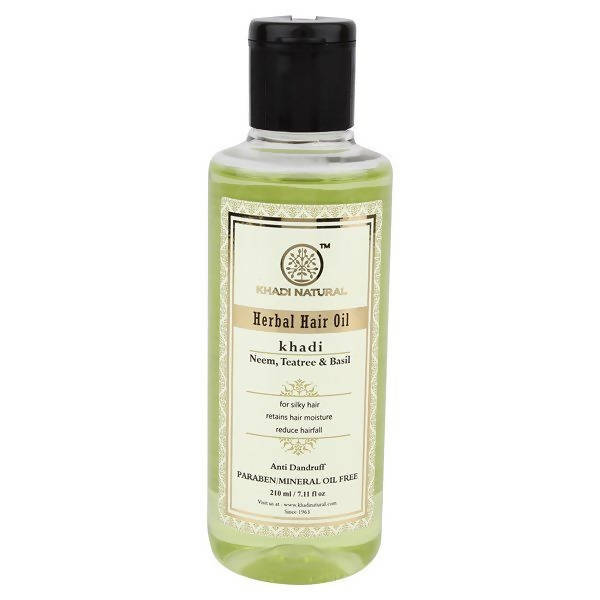 Khadi Natural Neem, Teatree & Basil Hair Oil | Grocsy