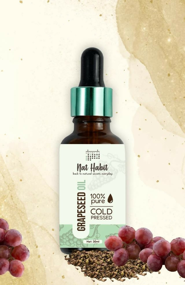 Nat Habit 100% Pure Cold Pressed Grapeseed Oil | Grocsy