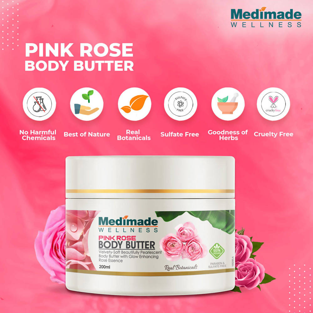 Medimade Wellness Pink Rose Body Butter | Grocsy