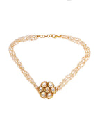 Kundan & Pearl Neckpiece (Gold) - Ruby Raang | Grocsy