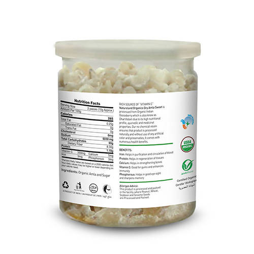 Nature Land Organics Dry Amla Candy Sweet | Grocsy