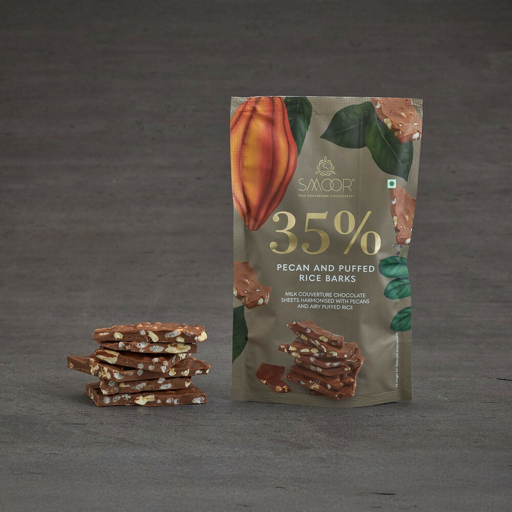 Smoor 35% Pecan and Puffed Rice Chocolate Barks | Grocsy