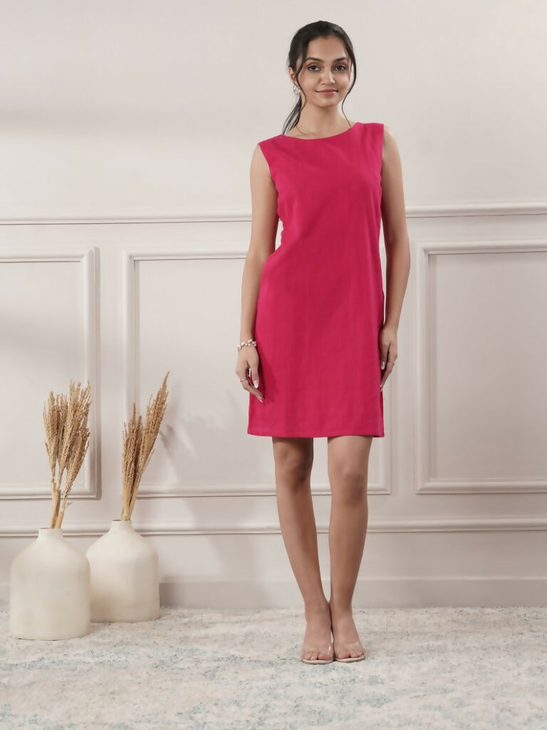 Joban Fashion Women's Fuchsia Short Dress | Grocsy