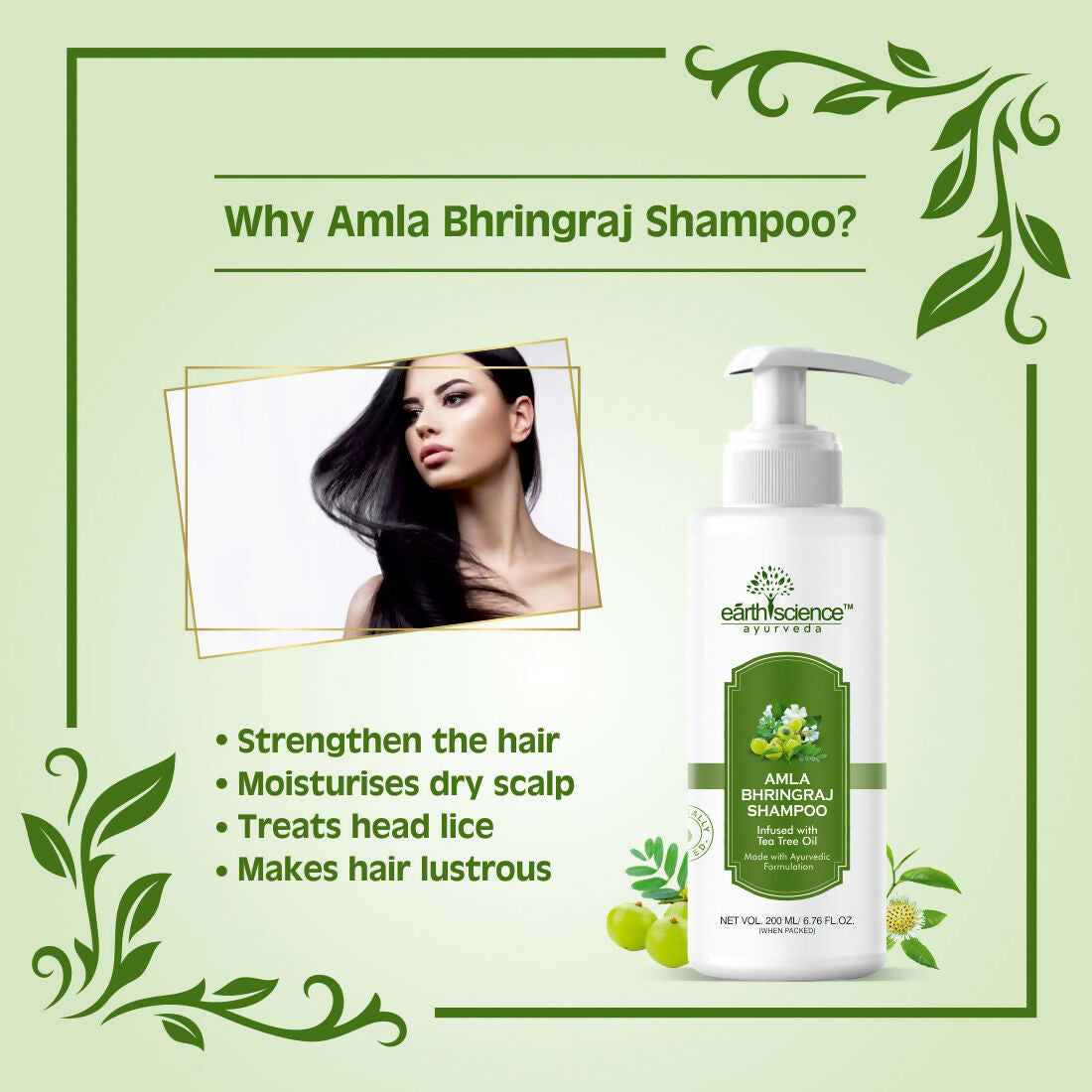 Earth Science Ayurveda Amla & Bhringraj Shampoo | Grocsy