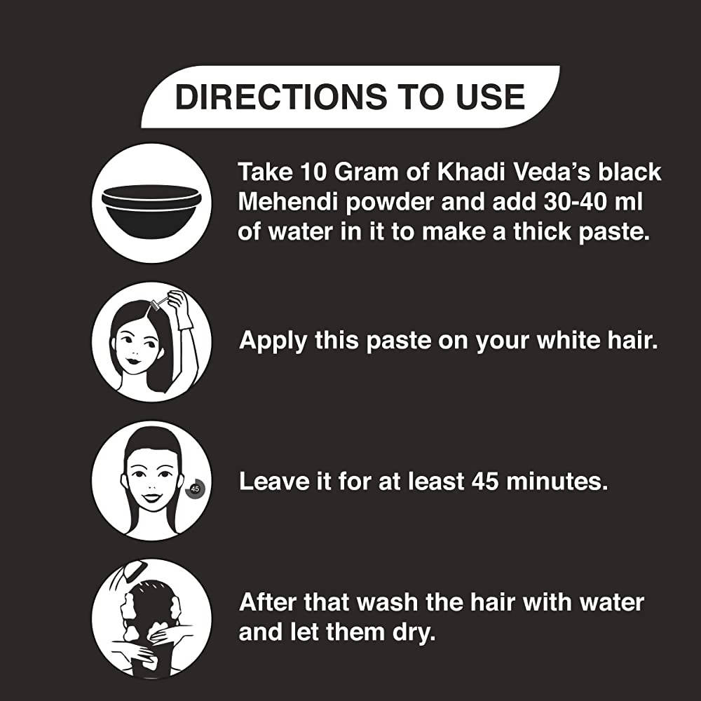 Khadi Veda Black Herbal Mehndi | Grocsy