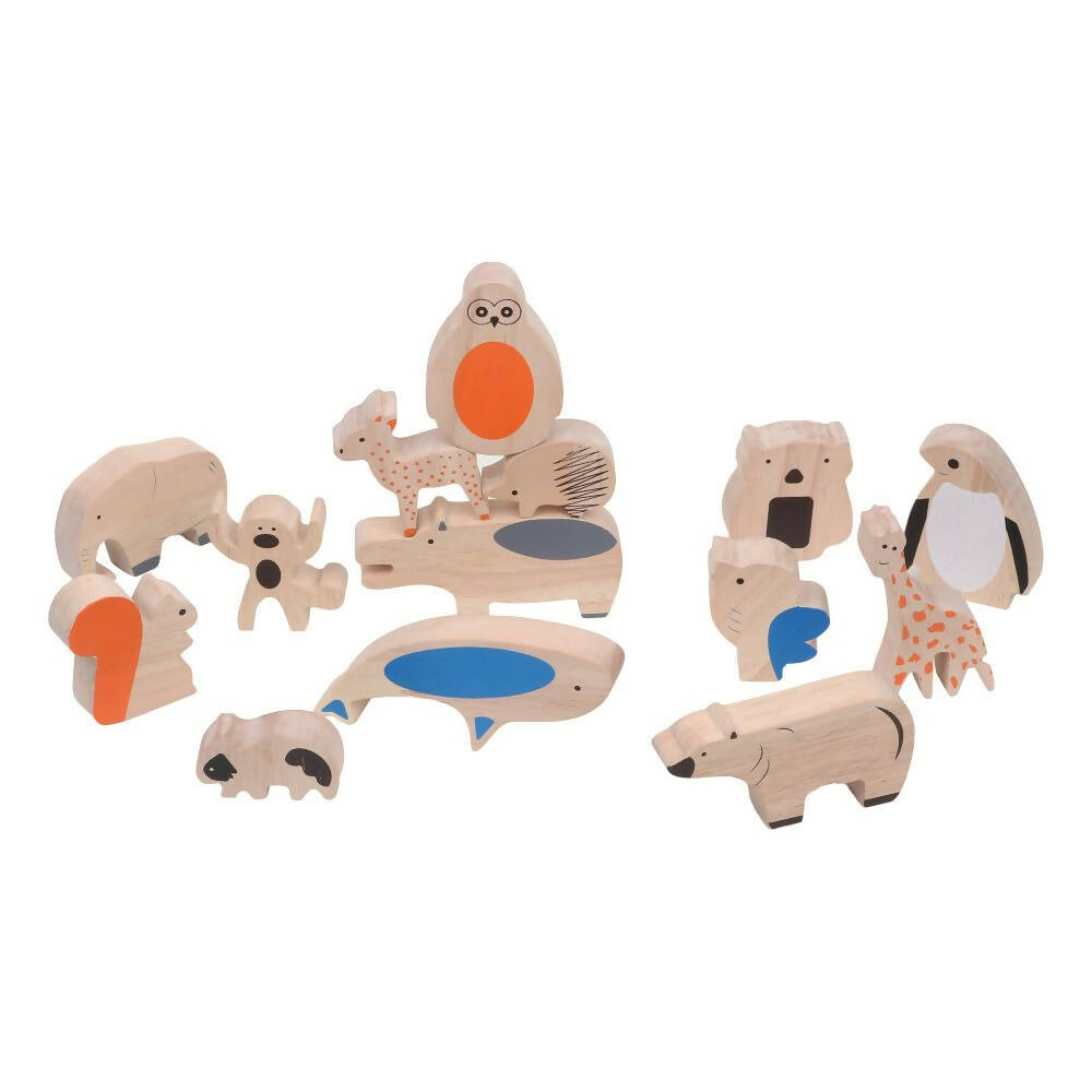 Matoyi Balancing Animals & Rainbow Stacker Combo | Grocsy