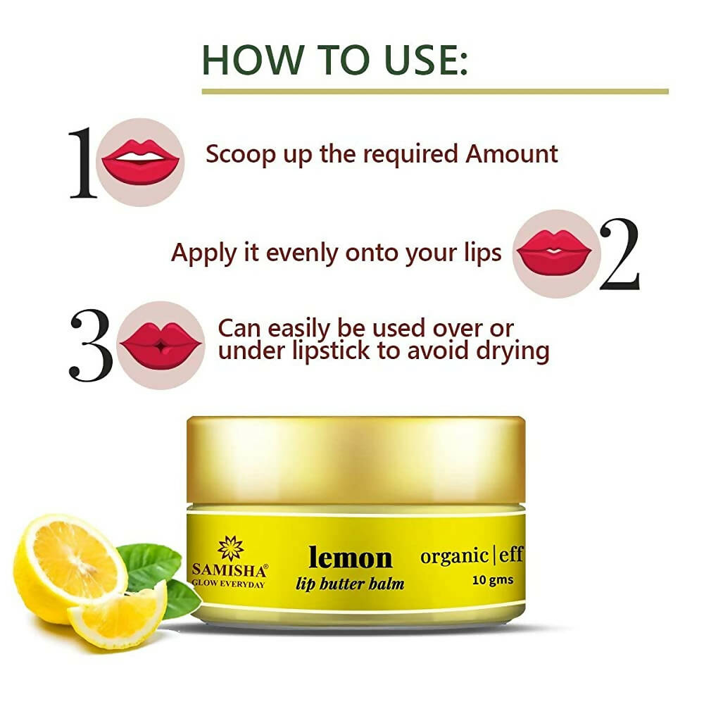 Samisha Organic Lemon Lip Butter Balm | Grocsy