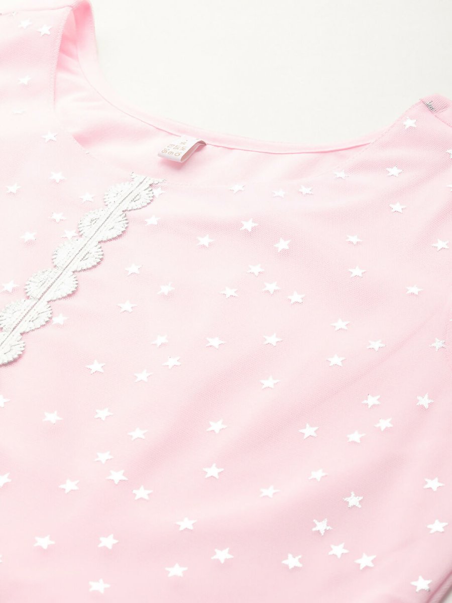 Ahalyaa Women's Traditional Wear Co-ods - Pink | Grocsy