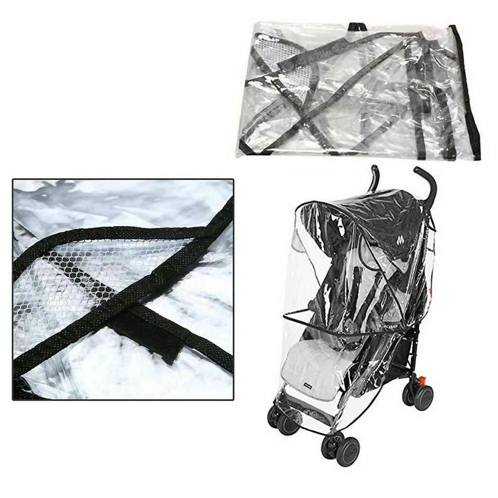 Safe-O-Kid Waterproof Transparent Rain Cum Shield Cover for Baby Pram & Strollers | Grocsy