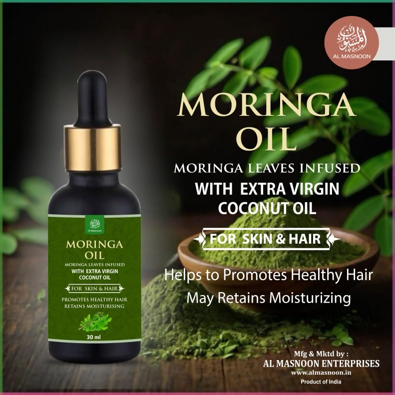 Al Masnoon Moringa Oil Infused with Extra Virgin Coconut Oil | Grocsy