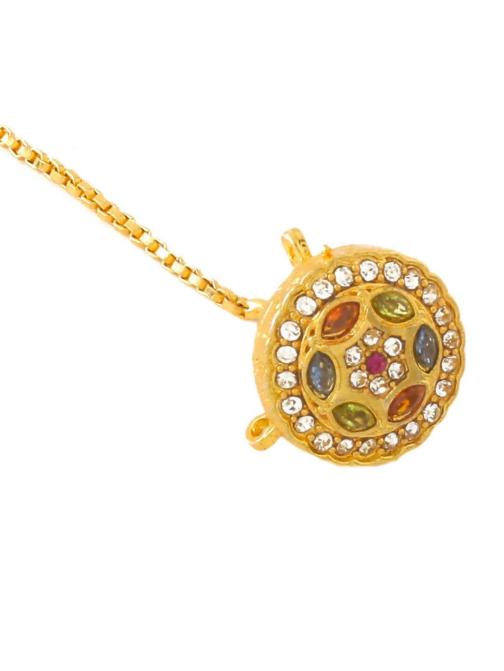 NVR Women's Trending Stylish Gold-Polished Maang Tikka | Grocsy