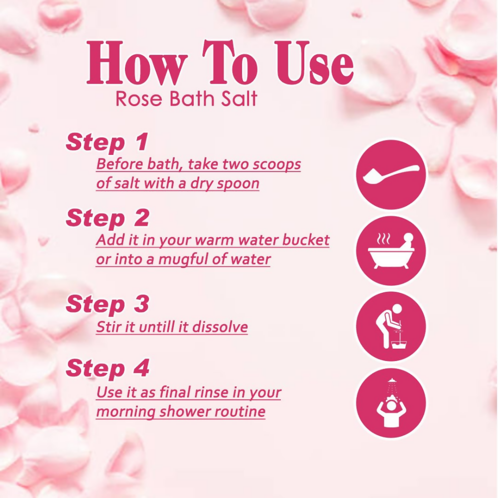 VedicAyurveda Rose Bath Salt | Grocsy