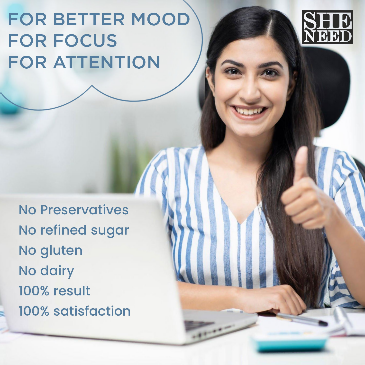 SheNeed Mood Booster For Mood Disorder Supplements Capsules | Grocsy