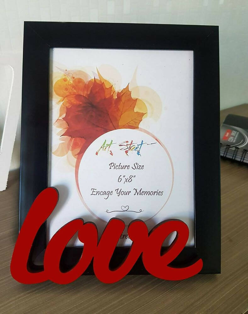 Art Street - Love Table Photo Frame Red & Black For Valentine's Day Gift | Grocsy