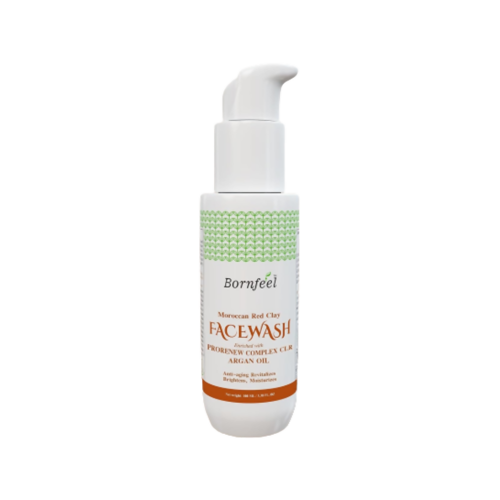 Bornfeel Moroccan Red Clay Face Wash | Grocsy