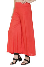 Asmaani Red Color Lycra Fabric Flared Palazzo | Grocsy