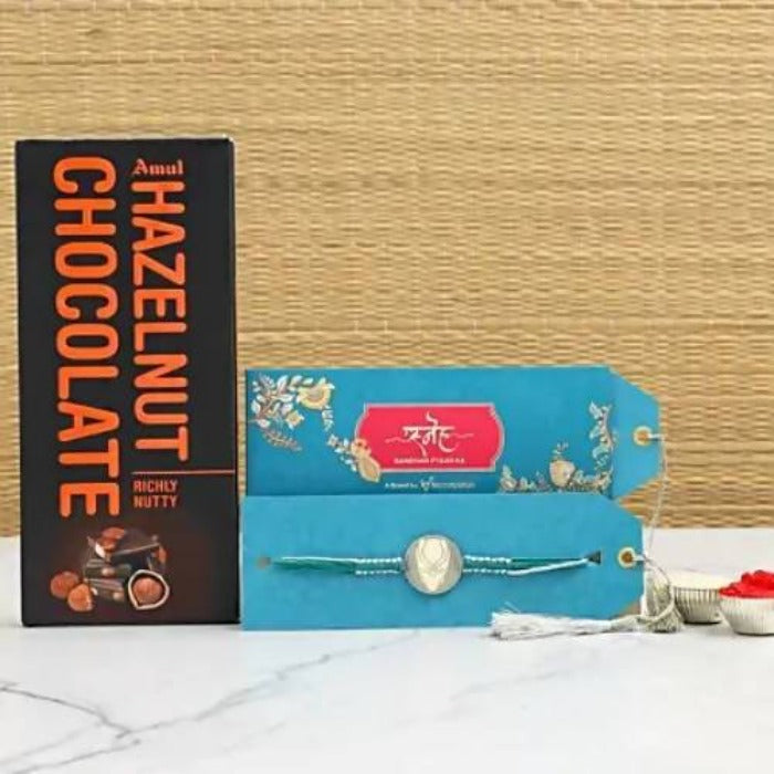 Black Panther Rakhi & Amul Hazelnut Chocolate | Grocsy