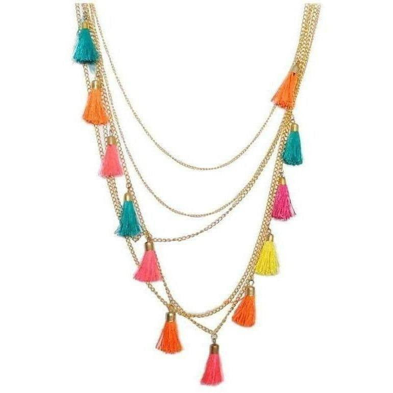 MS Fashion India Latest Traditional Multi Color Layered Necklace | Grocsy
