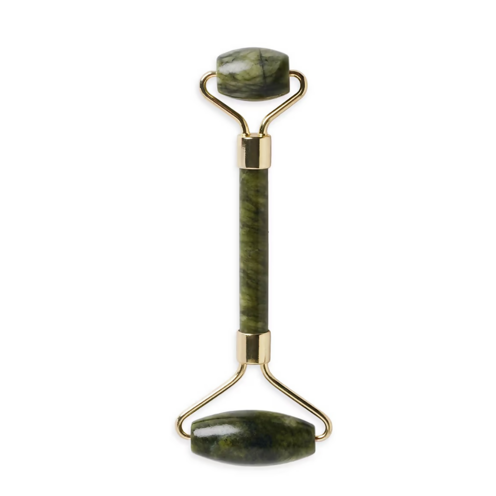 BUNGALOW BEAUTY Gold And Green Jade Roller | Grocsy