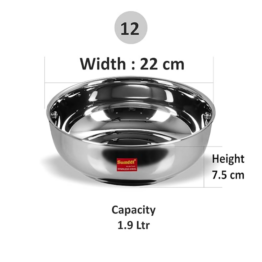 Sumeet No.12 Stainless Steel Encapsulated Bottom Induction | Grocsy