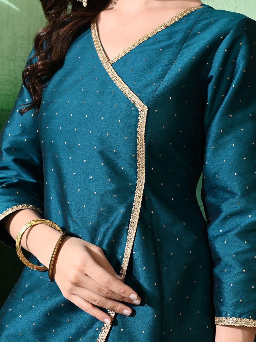 Sangria Printed A-Line Kurta With Trouser | Grocsy