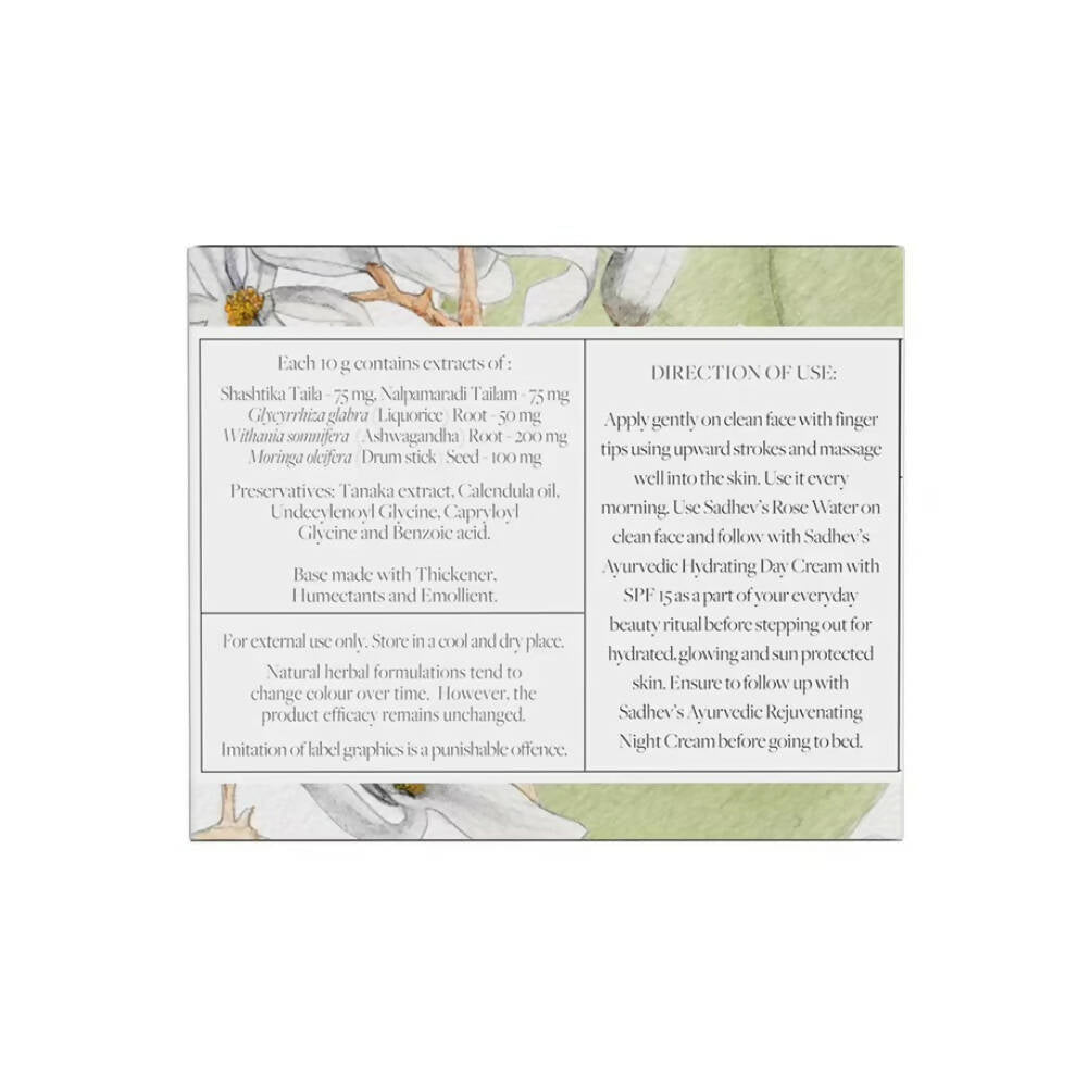 Sadhev Ayurvedic Hydrating Day Cream SPF 15 | Grocsy
