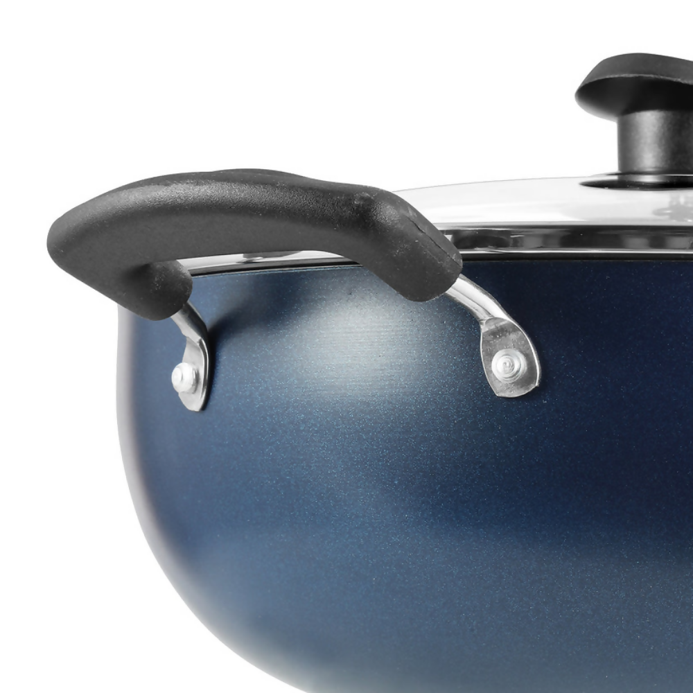 Vinod Zest Non-Stick Deep Kadai with Lid - Induction | Grocsy