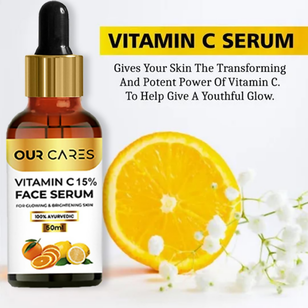 Our Cares Vitamin C Daily Glow Face Serum for Men & Women | Grocsy