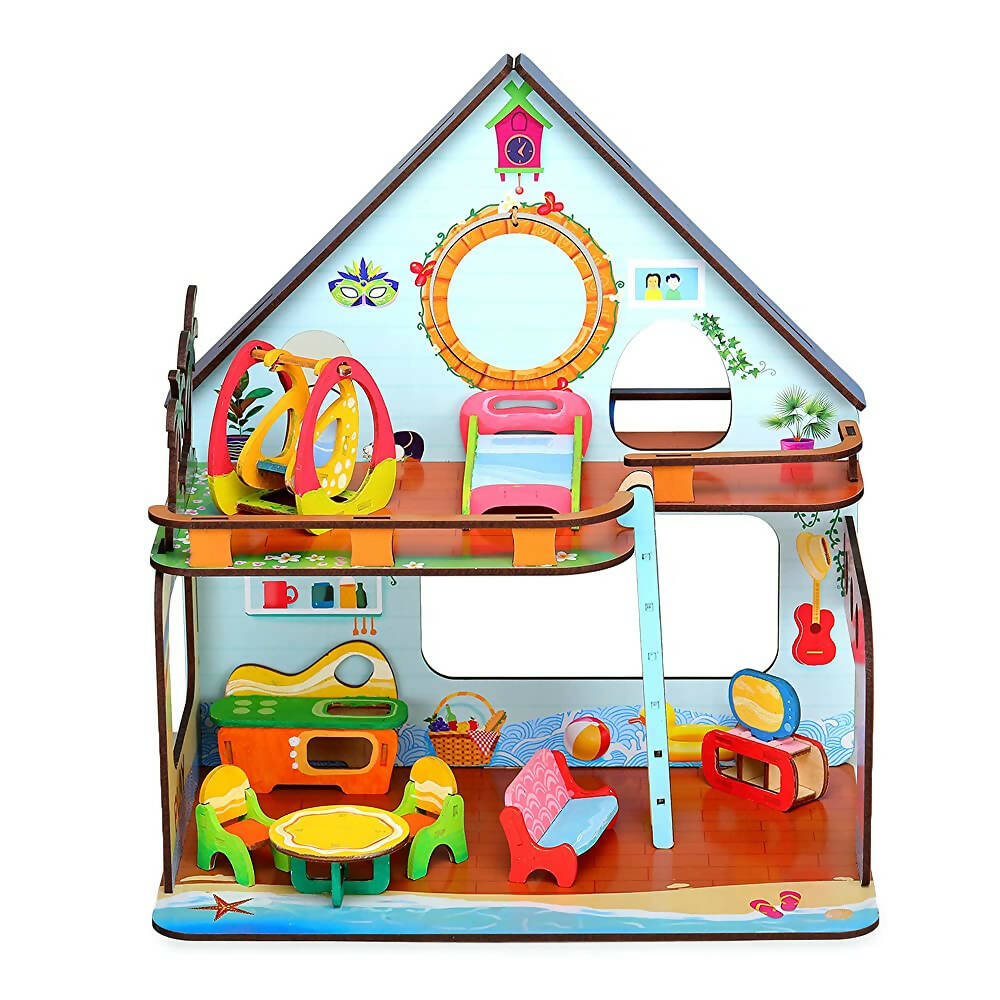 Webby Beach Villa The Weekend Escape All Side Play Doll House | Grocsy