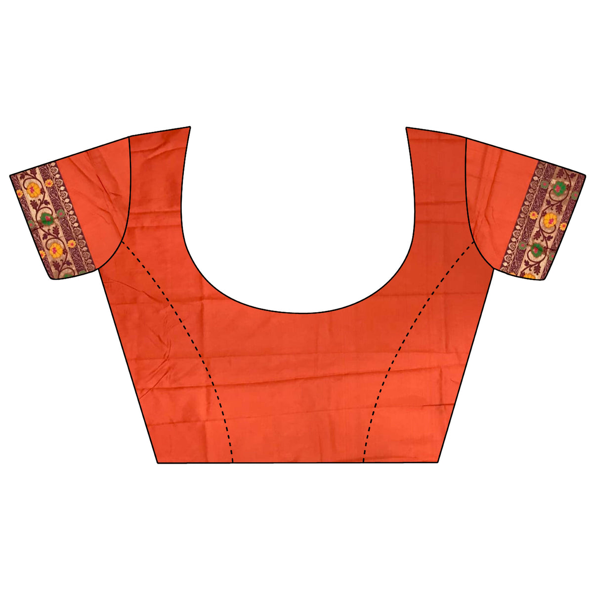 Joban Fashion Orange Banarasi Soft Silk Woven Saree | Grocsy