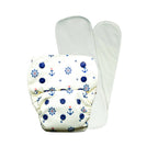 Kindermum Nano Aio Cloth Diaper With 2 Organic Cloth Inserts- Anchor For Kids | Grocsy