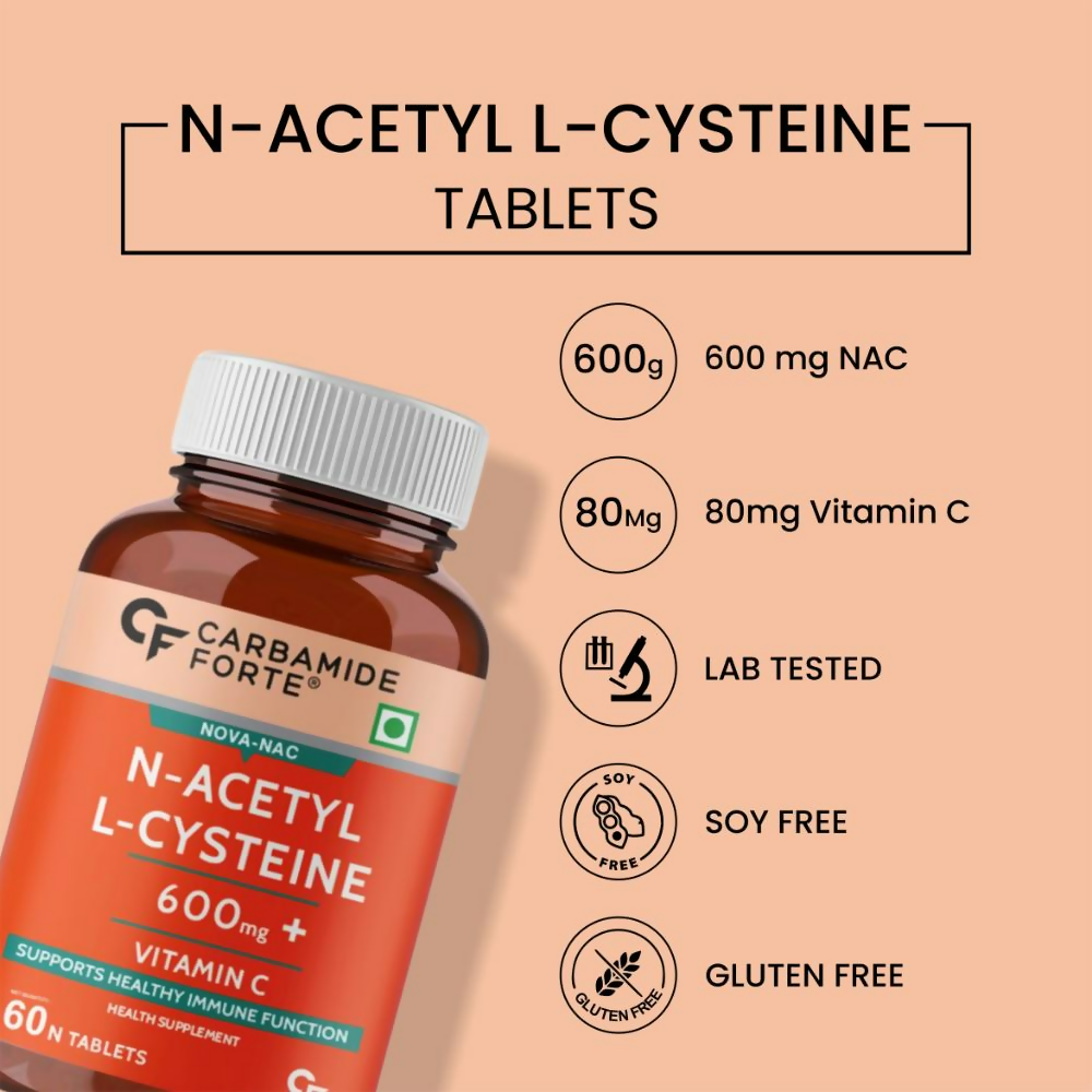 Carbamide Forte N-Acetyl L-Cysteine 600mg Tablets With Vitamin C | Grocsy