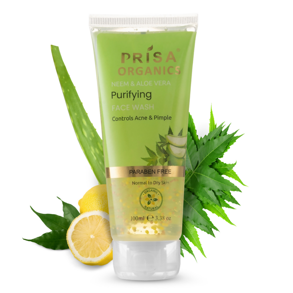 Prisa Organics Neem & Aloe Vera Purifying Face Wash | Grocsy